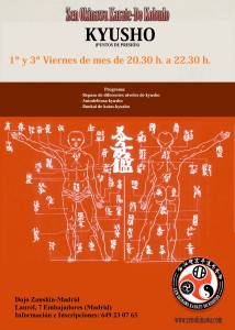 Cartel Kyusho DOJO ZANSHIN-MADRID 2017-18